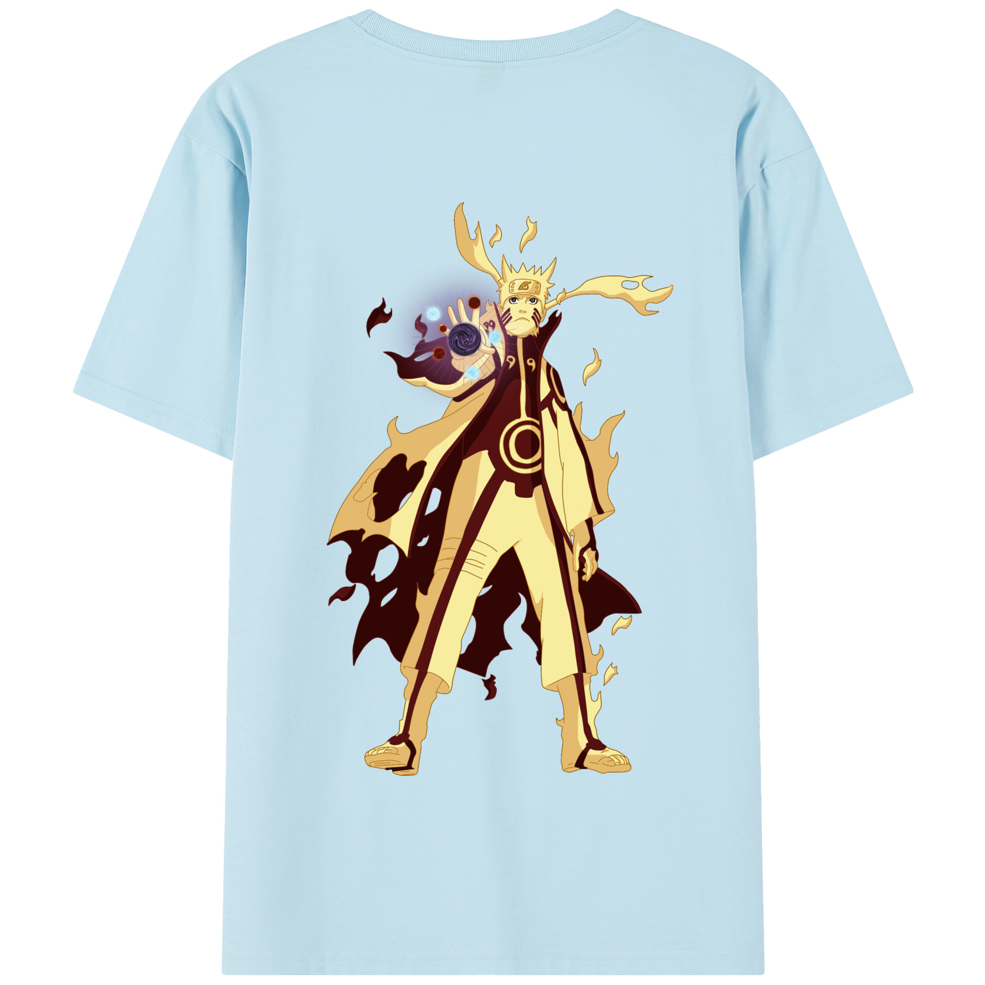 （画像用） NARUTO -ナルト- うずまき ナルト Uzumaki Naruto 綿100％半袖Tシャツ（背面プリント）